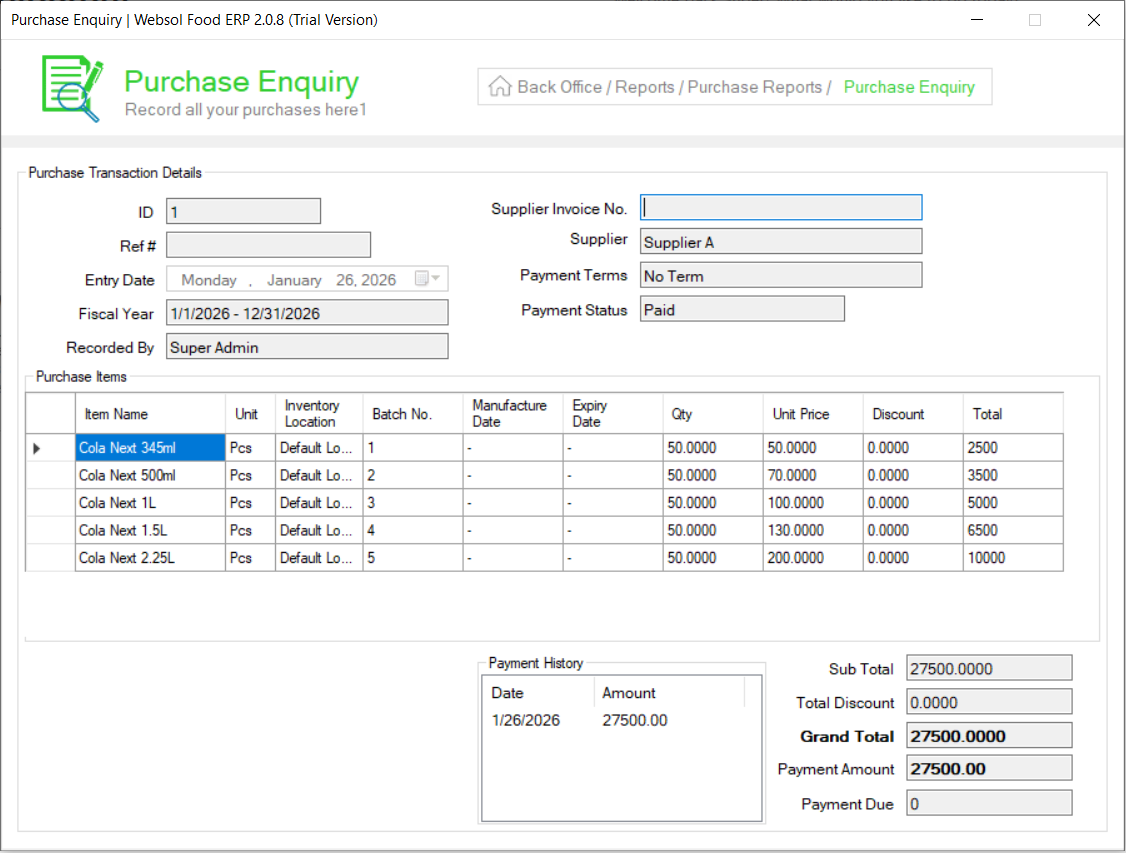 Purchase Inquiry