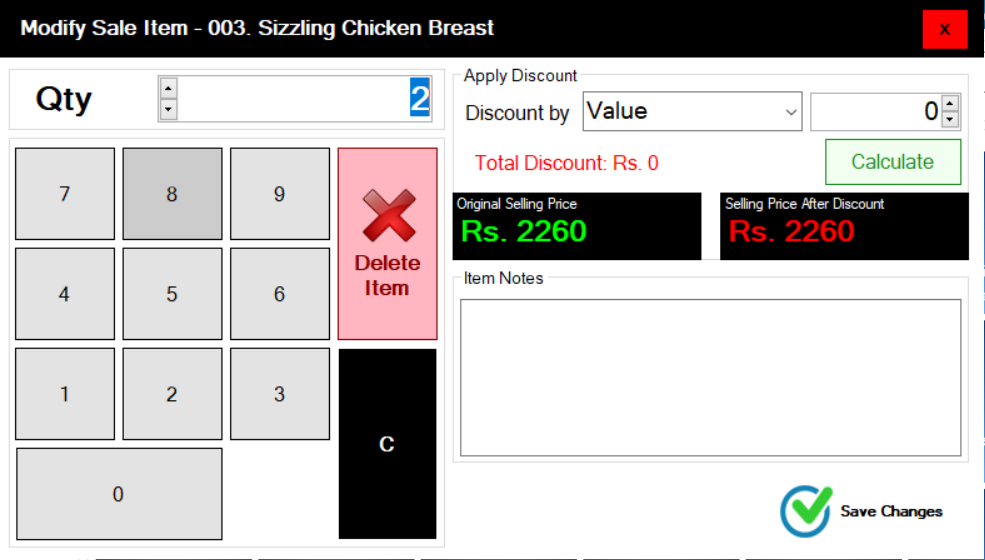 modify item